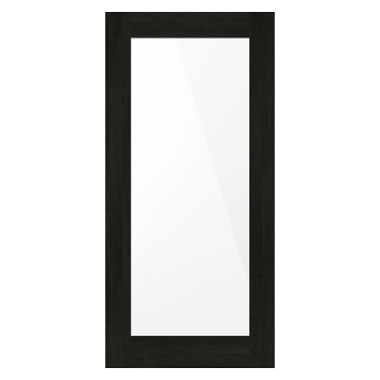 25mm x 2100mm x 1000mm Black Bordeaux Shaker Mirror Single Sided Door