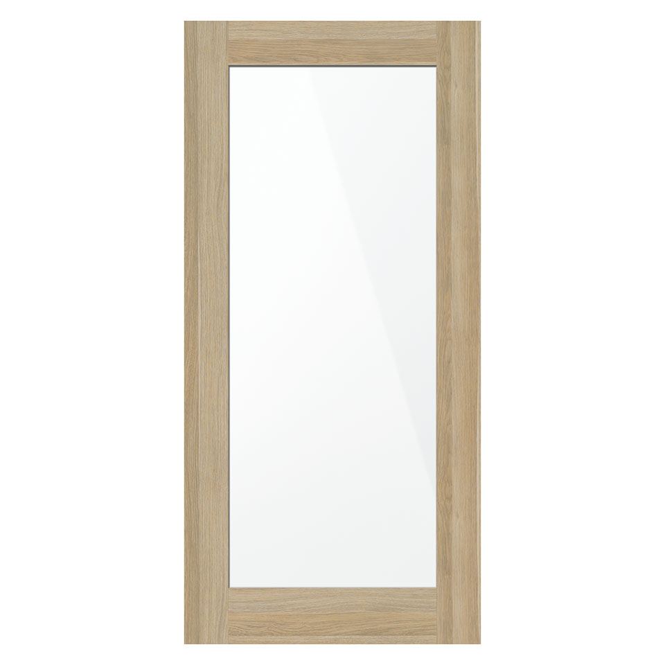 25mm x 2100mm x 1000mm Natural Wood Shaker Mirror Single Sided Door