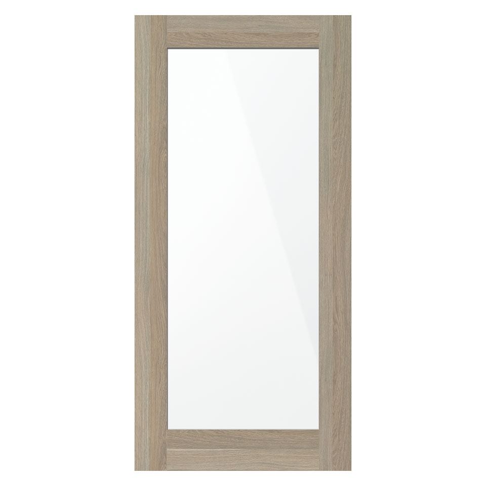 25mm x 2100mm x 1000mm Valence Oak Shaker Mirror Single Sided Door